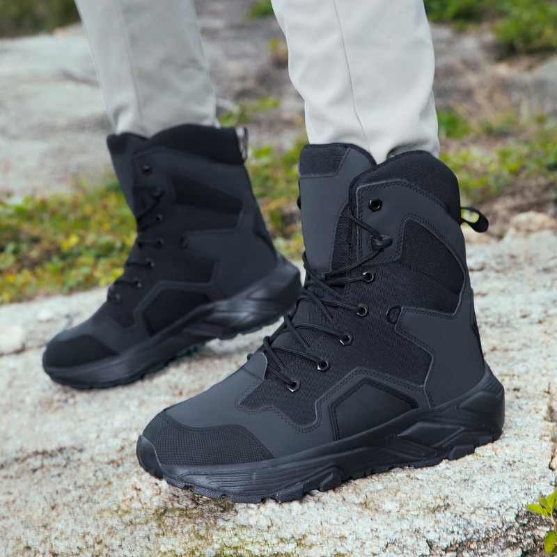 Wildman Hunting & Outdoor Reviews - Botas táticas masculinas com cadarço, botas