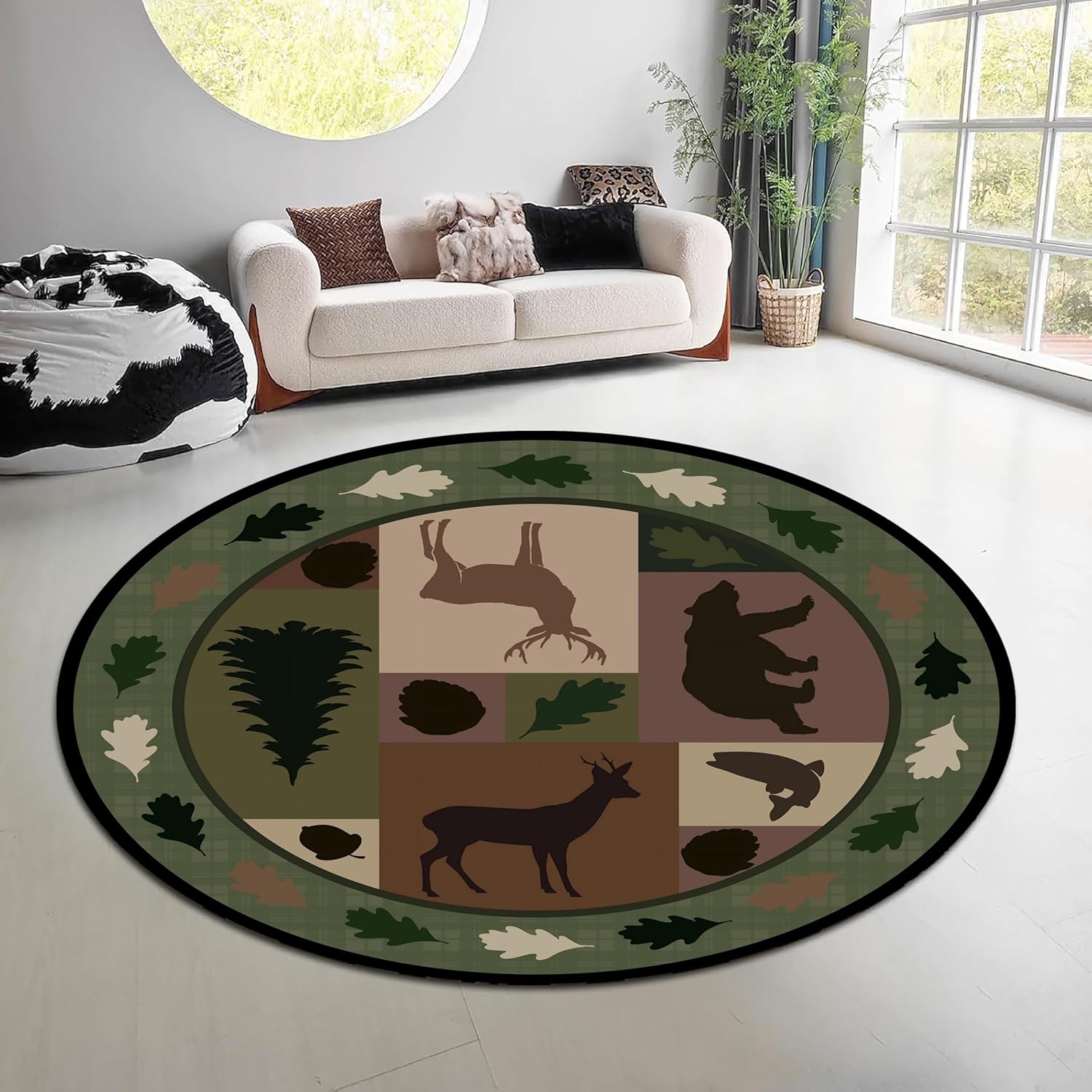Tapete Redondo Vintage Estilo  - Hunting Outdoor Mat avaliação e preço