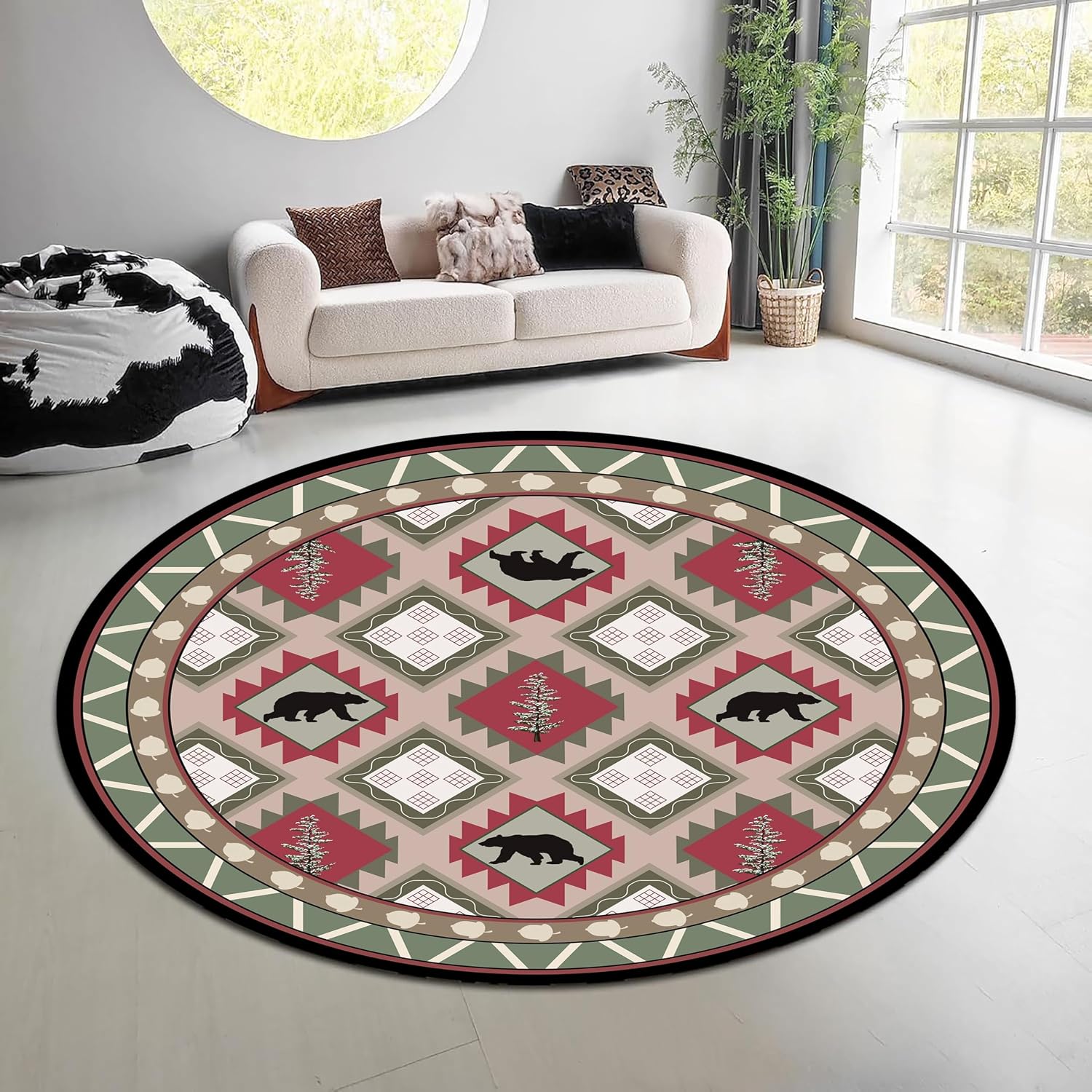 Tapete Redondo Vintage Estilo  - Hunting Outdoor Mat avaliação e preço